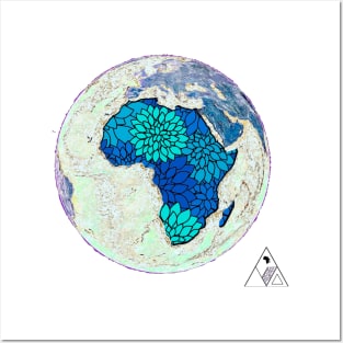 AFRICA FLOWERED CONTINENT by AfreeKA -1 Posters and Art